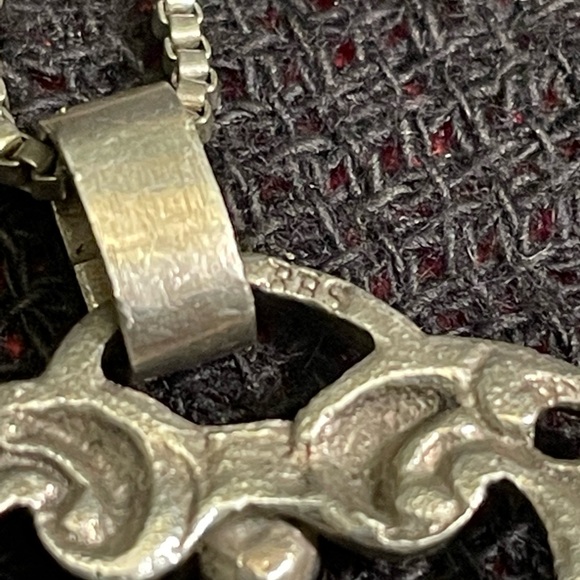 Art Nouveau, Vintage, Gazelle Pendant Necklace, Silver Marked 800 BBS - Picture 4 of 7